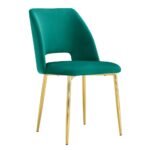 Lot De 4 Chaises Ava Gold Velours Vert