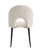 Lot De 4 Chaises Teddy Doudou Beige Métal Noir – Image 2