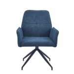 Chaise Bureau Lutetia Métal Noir Bleu – Image 2