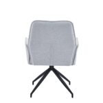 Chaise Bureau Lutetia Métal Noir Gris – Image 3