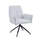 Chaise Bureau Lutetia Métal Noir Gris