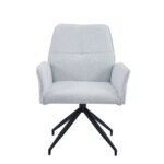 Chaise Bureau Lutetia Métal Noir Gris – Image 2