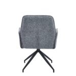 Chaise Bureau Lutetia Métal Noir Noir – Image 3