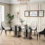 Table Repas Galaxy Miroir Transparent 180x90x75 Cm