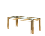 Table A Manger Flute Gold Transparent 180x90x75 Cm – Image 2
