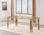Table A Manger Flute Gold Transparent 180x90x75 Cm