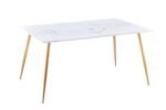 Table A Manger Agnes Gold Marbre Blanc 150x90 Cm – Image 2