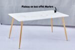 Table A Manger Agnes Gold Marbre Blanc 150x90 Cm