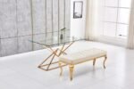 Table Pyramide Gold Transparent 150x90 Cm – Image 2
