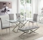 Table Pyramide Chrome Transparent 150x90 Cm – Image 2