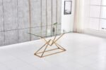 Table Pyramide Gold Transparent 150x90 Cm – Image 3