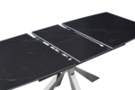 Table Extensible Bianca Chrome Marbre Noir 160/200Cm – Image 2