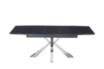 Table Extensible Bianca Chrome Marbre Noir 160/200Cm