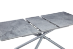 Table Extensible Zephir Métal Gris Marbre Gris 160/200Cm – Image 2