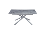 Table Extensible Zephir Métal Gris Marbre Gris 160/200Cm – Image 4
