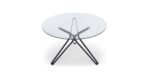 Table A Manger Electra Pieds Metal Transparent 120x75cm