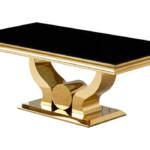 Table Basse Trofy Gold Noir 120x70x45 Cm
