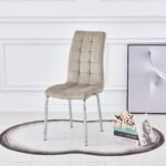 Lot De 6 Chaises Emma Velours Taupe