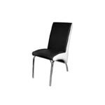 Lot De 4 Chaises Fate En Similicuir  Noir Blanc