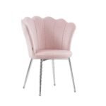 Lot De 2 Chaises Nymphea Chrome Velours Rose