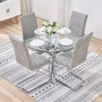 Table Repas Line Transparent 100cm SANS CHAISES