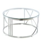 Table Basse Atmos Chrome Transparent D 100 Cm