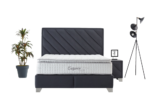 Lit coffre en velours avec matelas POLO
