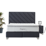 Lit coffre en velours avec matelas POLO