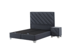 Lit coffre en velours avec matelas POLO – Image 2