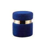 Lots de 2 Poufs Bleu D40cm x H45cm