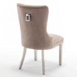 Lot De 2 Chaises Poignet Rectangle Chrome Moka