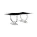 Table Basse Omega Chrome Noir 120x70cm