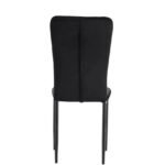 Lot De 4 Chaises Pony Métal Noir Velours Noir – Image 3