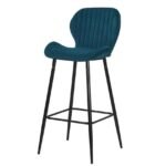 Lot De 4 Tabourets De Bar Prado Bleu Canard