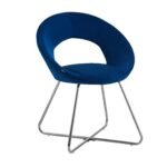 Lot De 4 Chaises Bubble Chrome Bleu