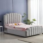 Lit Pepper Capitonne Veige, Gris 160x200 Cm