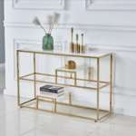 Console Romy Gold Marbre Blanc