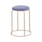 Lot De 10 Tabourets Dore Velours Gris