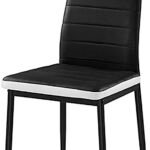 Lot De 6 Chaises Tolia Simili Noir Blanc
