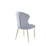 Lot De 4 Chaises Hilton Gold Velours Gris
