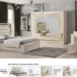 CRISTAL GOLD - Chambre à coucher complète