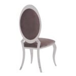 Lot De 4 Chaises Angel Chrome Velours Gris