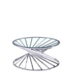 Table Basse Nautilus Chrome Transparent D 90 Cm