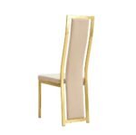 Lot De 6 Chaises Dana Gold Velours Beige – Image 4