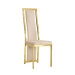 Lot De 6 Chaises Dana Gold Velours Beige