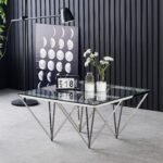 Table Basse Gizeh Chrome Transparent 80x80 Cm