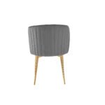 Lot De 4 Chaises Diana Gold Velours Anthracite