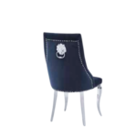 Lot De 4 Chaises Anneau Cloute Velours Noir