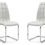 Lot De 6 Chaises Bella En Similicuir Blanc