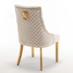 Lot De 2 Chaises Lion Matelassee Gold Beige